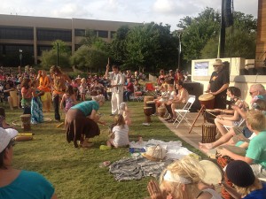 Levitt Arlington drum circle participants came out in huge numbers before Playing For Change's show!