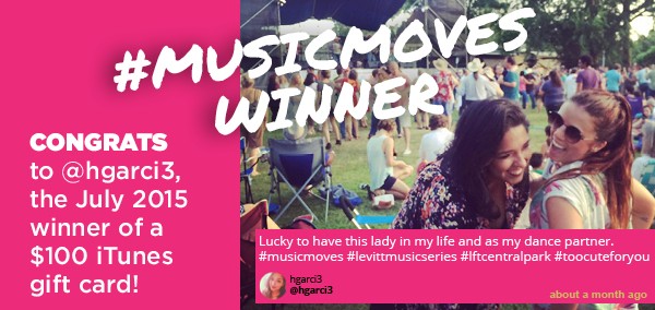 July #musicmoves winner