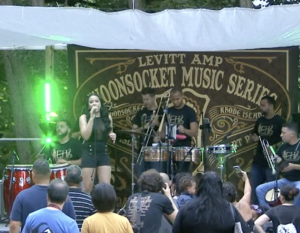 EhShawnee performs at Levitt AMP Woonsocket in 2018