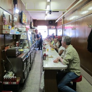 Anthony Bourdain at Duly's in Detroit.
