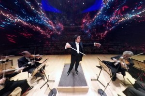 Gustavo Dudamel conducting the VAN Beethoven experience. Photo courtesy of the LA Phil.